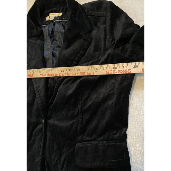 Friotto Velvet Blazer Womens Size 10 Black Career Suit Jacket Soft Sports Coat - Picture 9 of 13